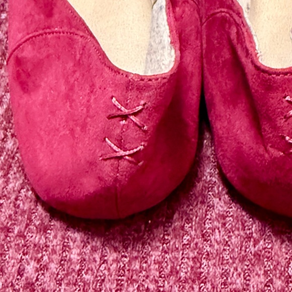 NWOT Torrid Burgundy Suede Ballet Flats Boho Romantic 11.5 W Discontinued Style - Picture 11 of 11